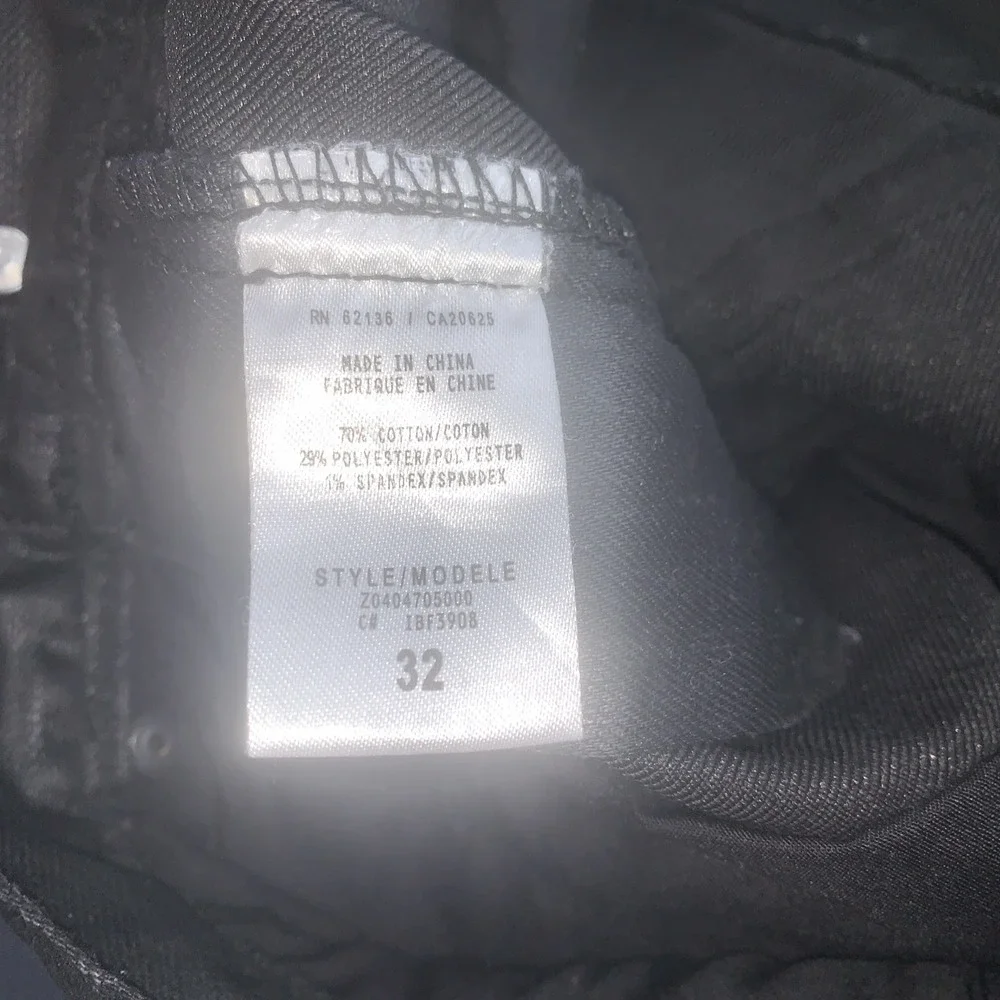G By Guess Korbin Slim Fit Jeans Black Coated Denim Upscale Party Style 32x34